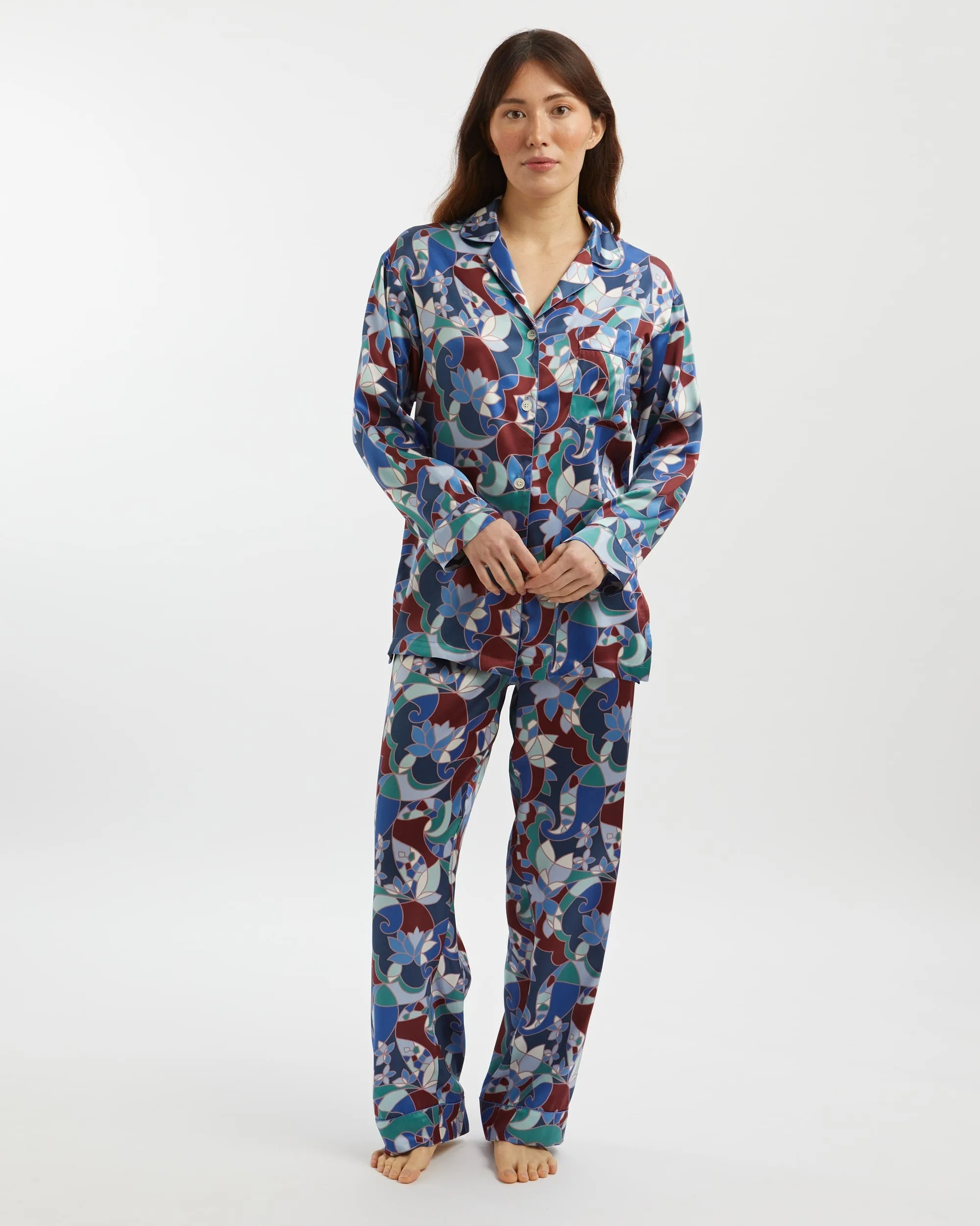 Women's Silk Pajamas - Chow's Paisley