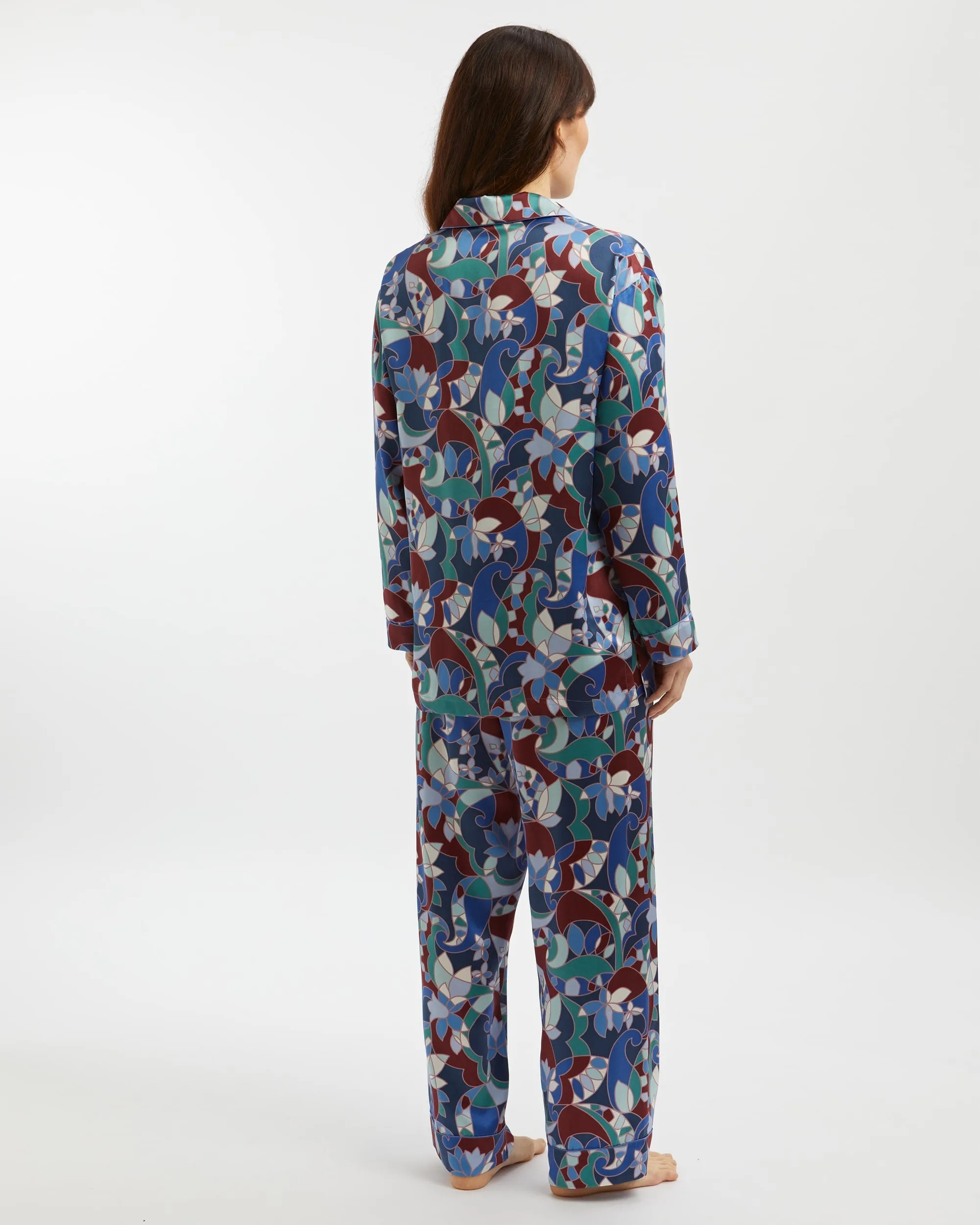 Women's Silk Pajamas - Chow's Paisley