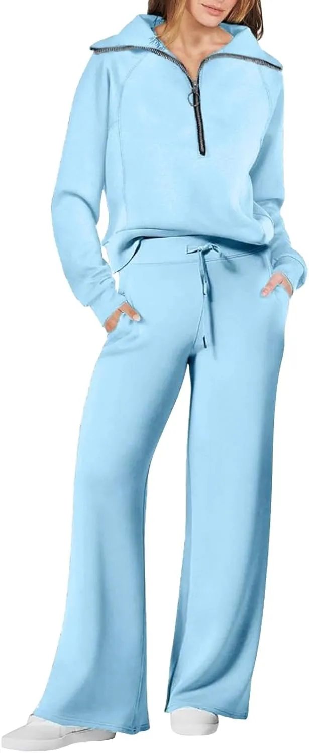 Womens Silk Satin Pajamas Set Women's Long Sleeved Zipper Stand Up Collar Sports Pants Set Sleepwear Pj Sets with
