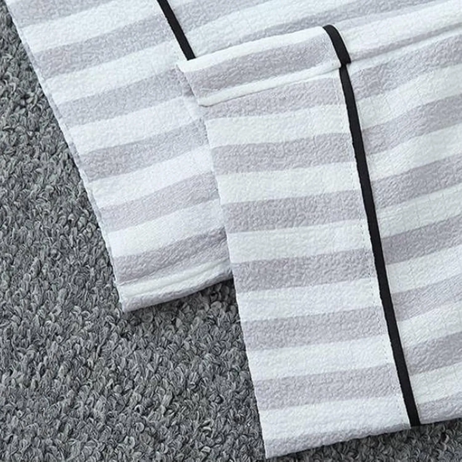 Women's Striped Pajama Sets Button Down Long Sleeve Sleepwear Tops & Comfy Pjs Bottom & Eye Mask 3 Piece Set