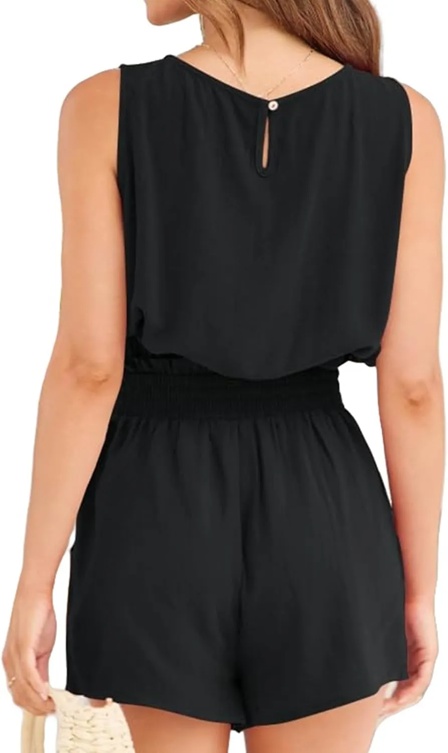 Womens Summer 2 Piece Outfits Sleeveless Crop Tank Top High Waisted Shorts Matching Lounge Set with Pockets
