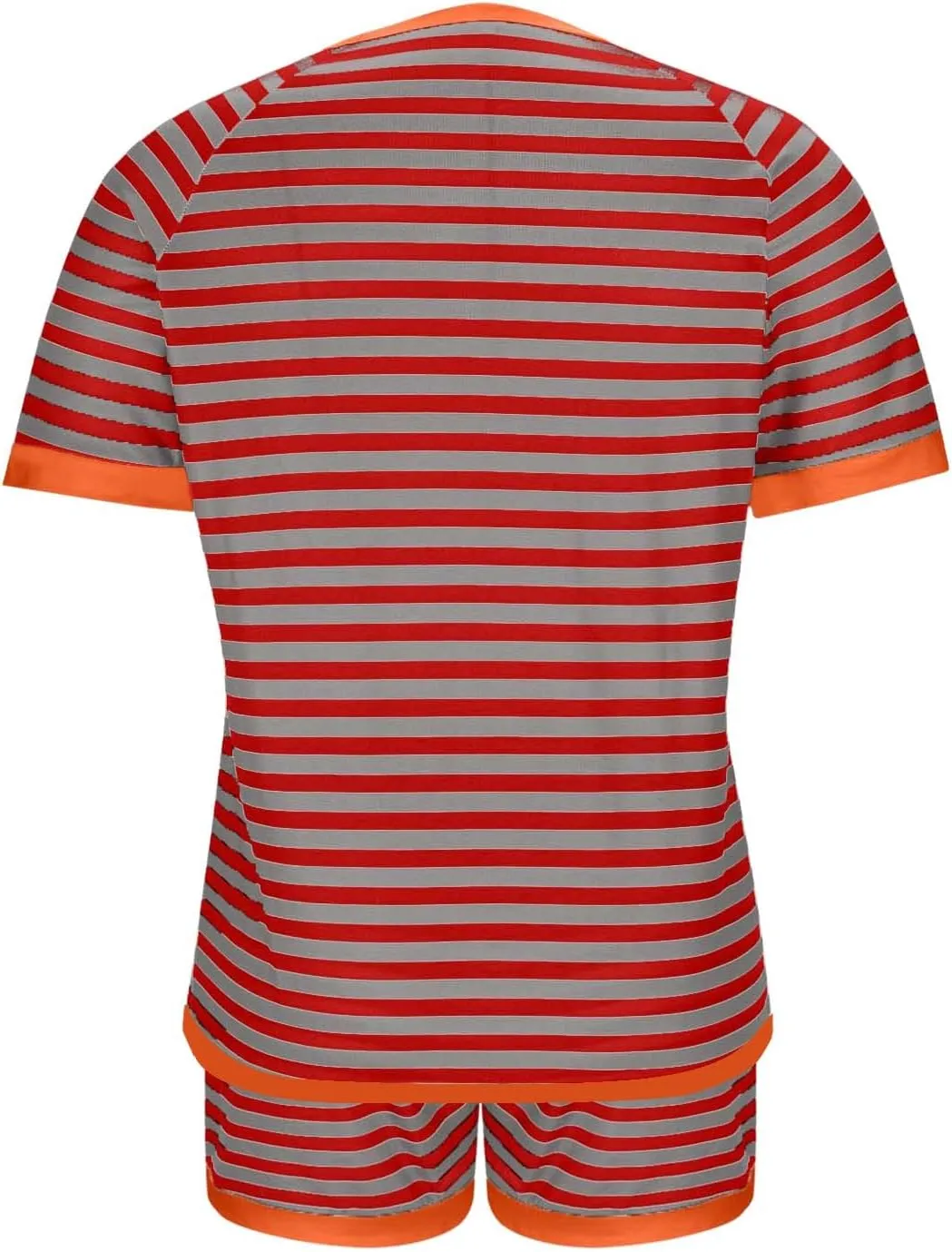 Womens Summer 2 Piece Sets Striped Short Sleeve T Shirts and Shorts Loungewear Matching Set With Pockets Tracksuit