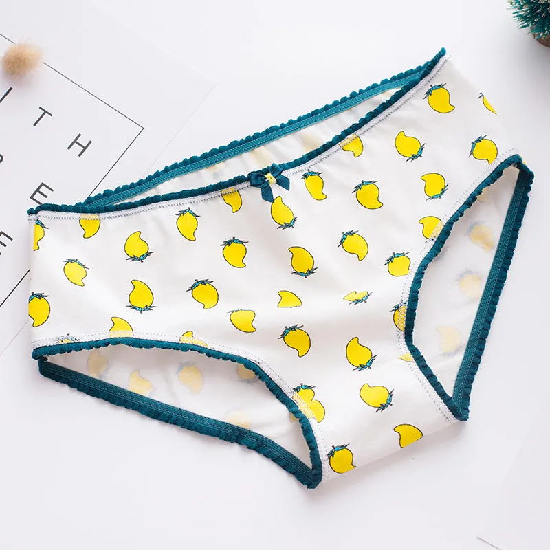 Women's Summer Cotton Panties With Print