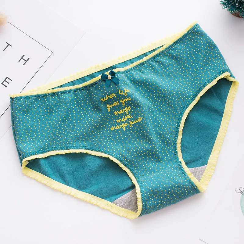 Women's Summer Cotton Panties With Print