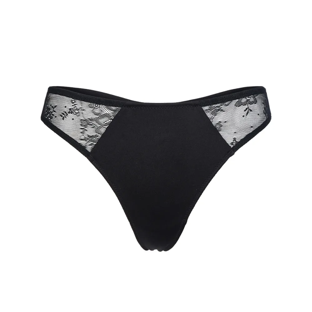 Women's Underwear | Black Mesh Thong Panties