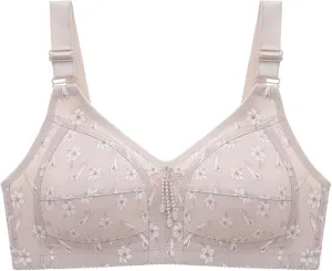 Womens Wireless Padded Bras Floral Printed Underwear Adjustable Strap Bralette No Underwire Daily Casual Lingeries