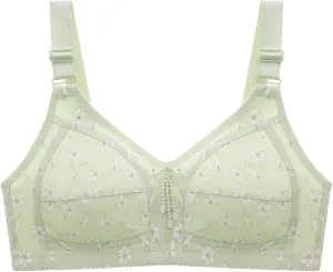 Womens Wireless Padded Bras Floral Printed Underwear Adjustable Strap Bralette No Underwire Daily Casual Lingeries
