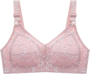 Womens Wireless Padded Bras Floral Printed Underwear Adjustable Strap Bralette No Underwire Daily Casual Lingeries