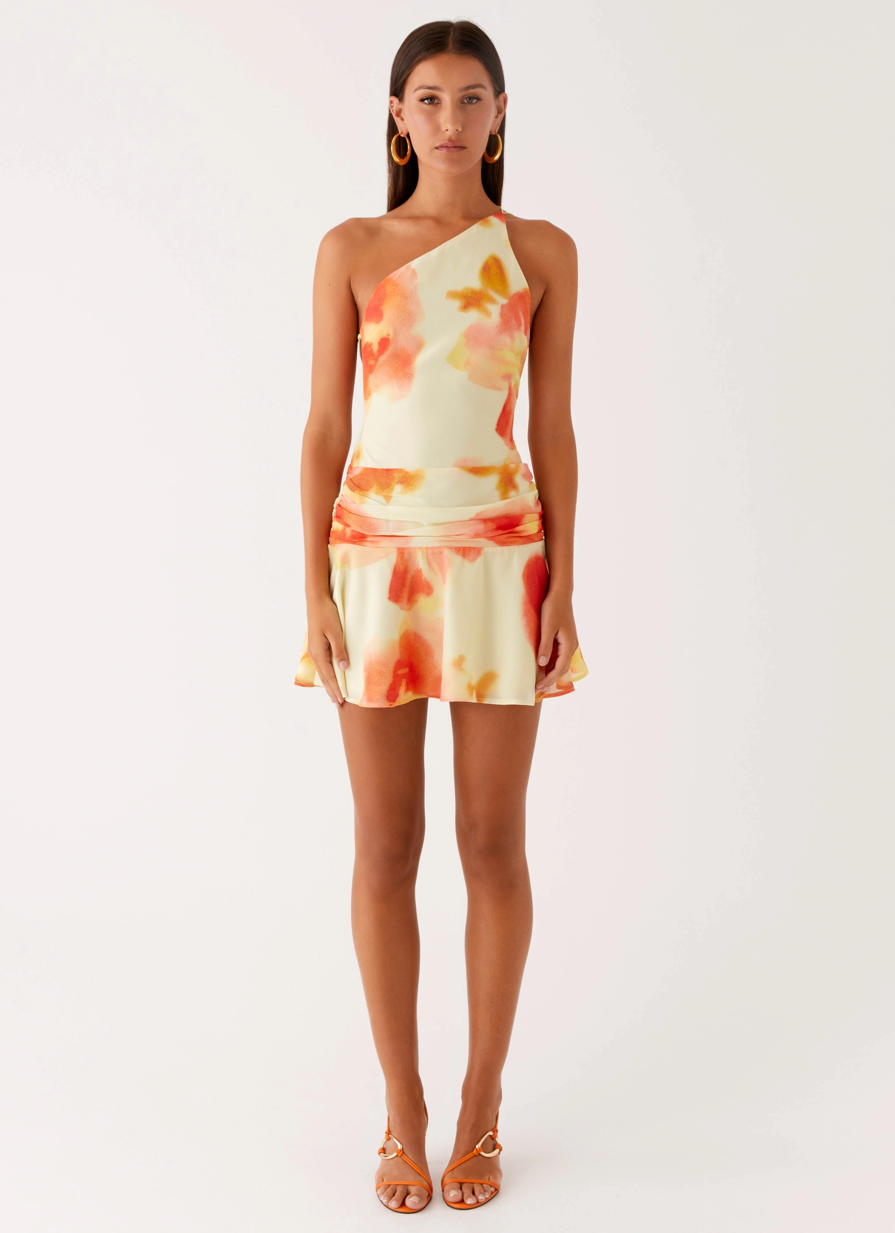 wrap waist Meah Backless Mini Dress - Mimosa Blossom