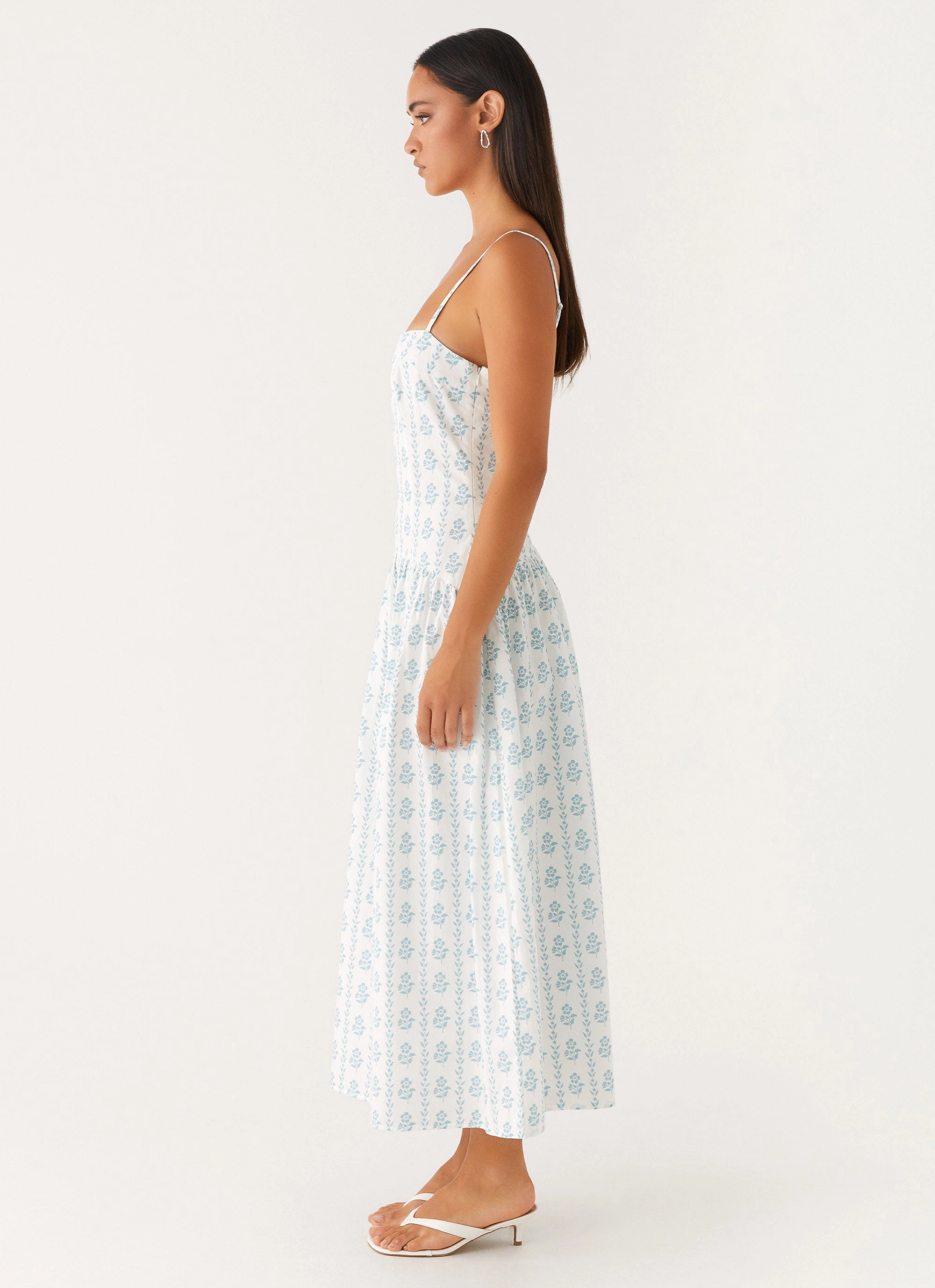 Chill Lines Sporty Comfort Amelie Midi Dress - Sweet Daydream Print