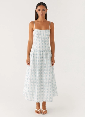 Fall Piece Amelie Midi Dress - Sweet Daydream Print