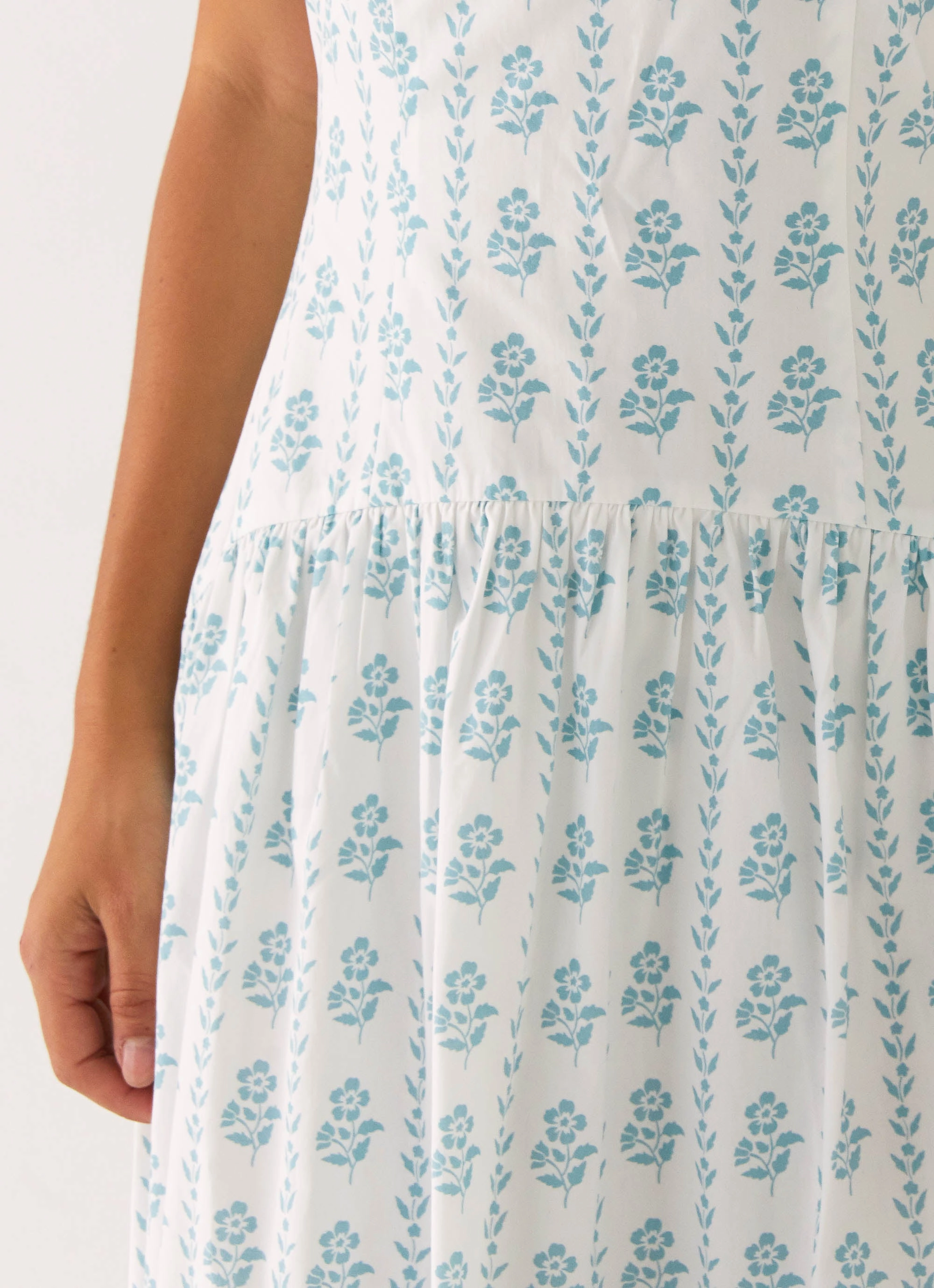 Amelie Midi Dress - Sweet Daydream Print Light Coral Classic Edge