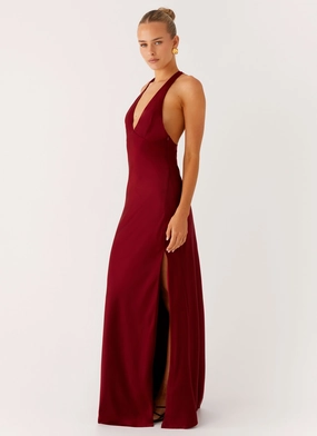 Angie Maxi Dress - Burgundy Easy Layering Piece