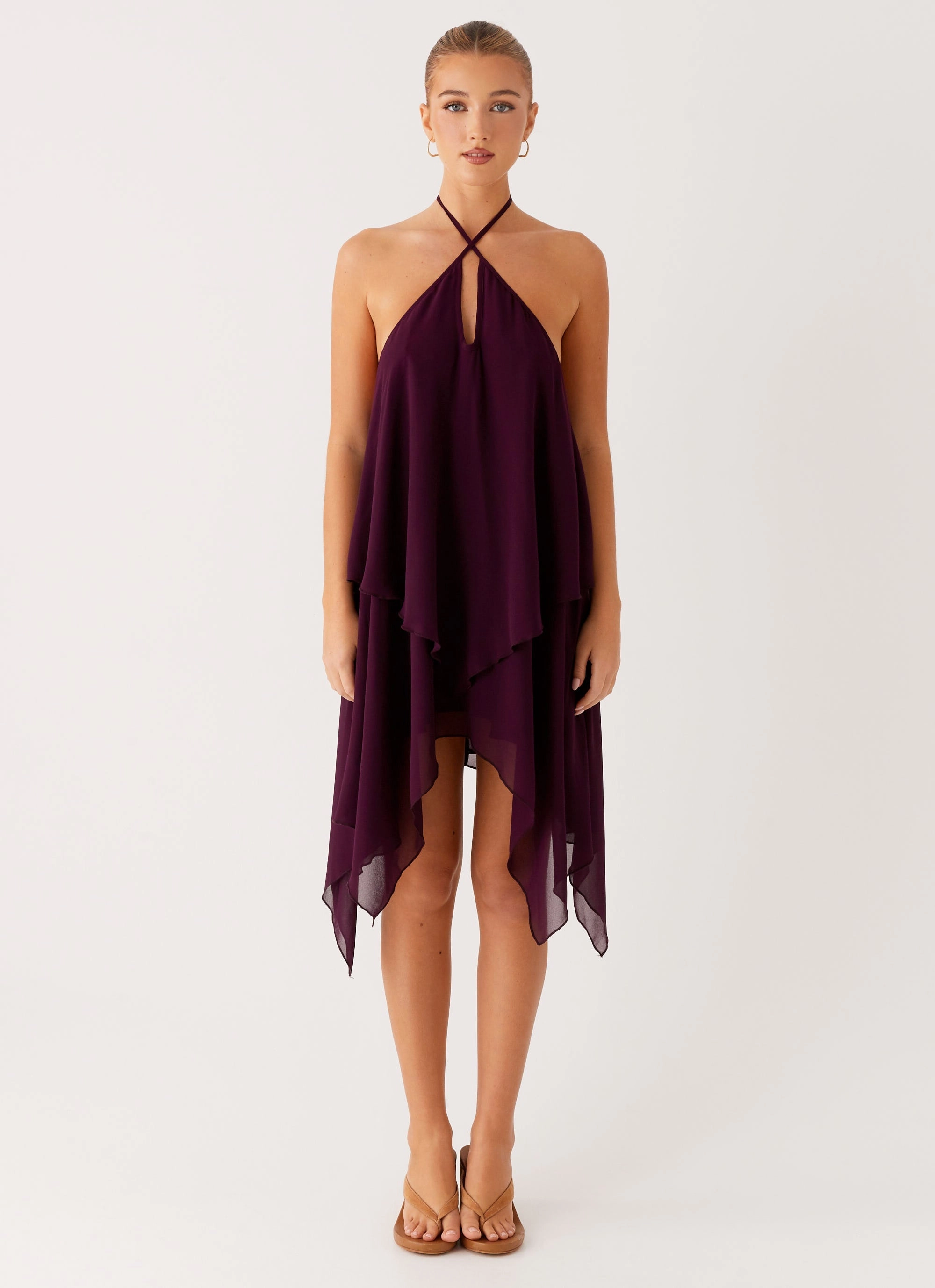 Dalenti Midi Dress - Plum Season Ready