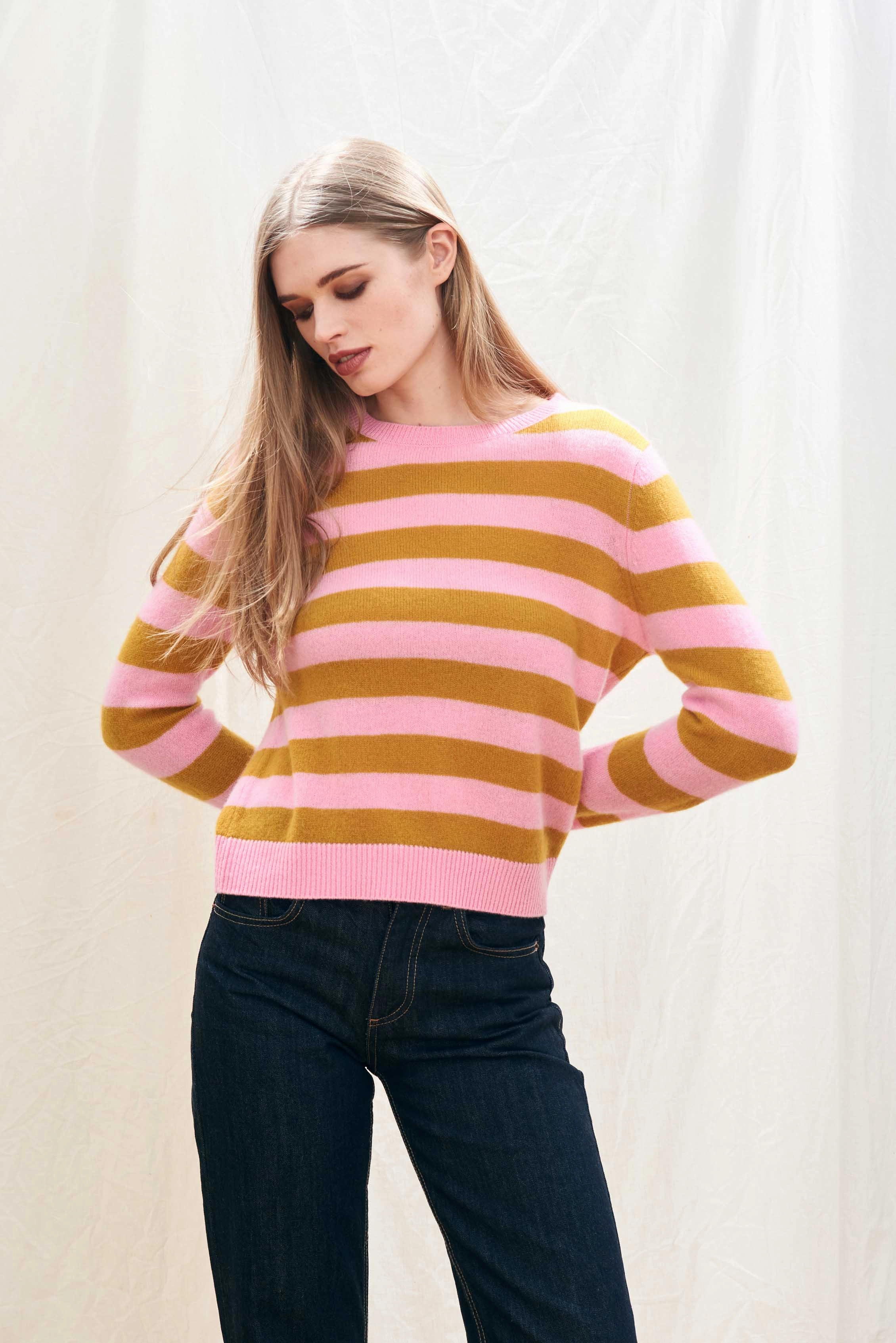 Stripe Crew Candy/Spicy Mustard DurableZipper