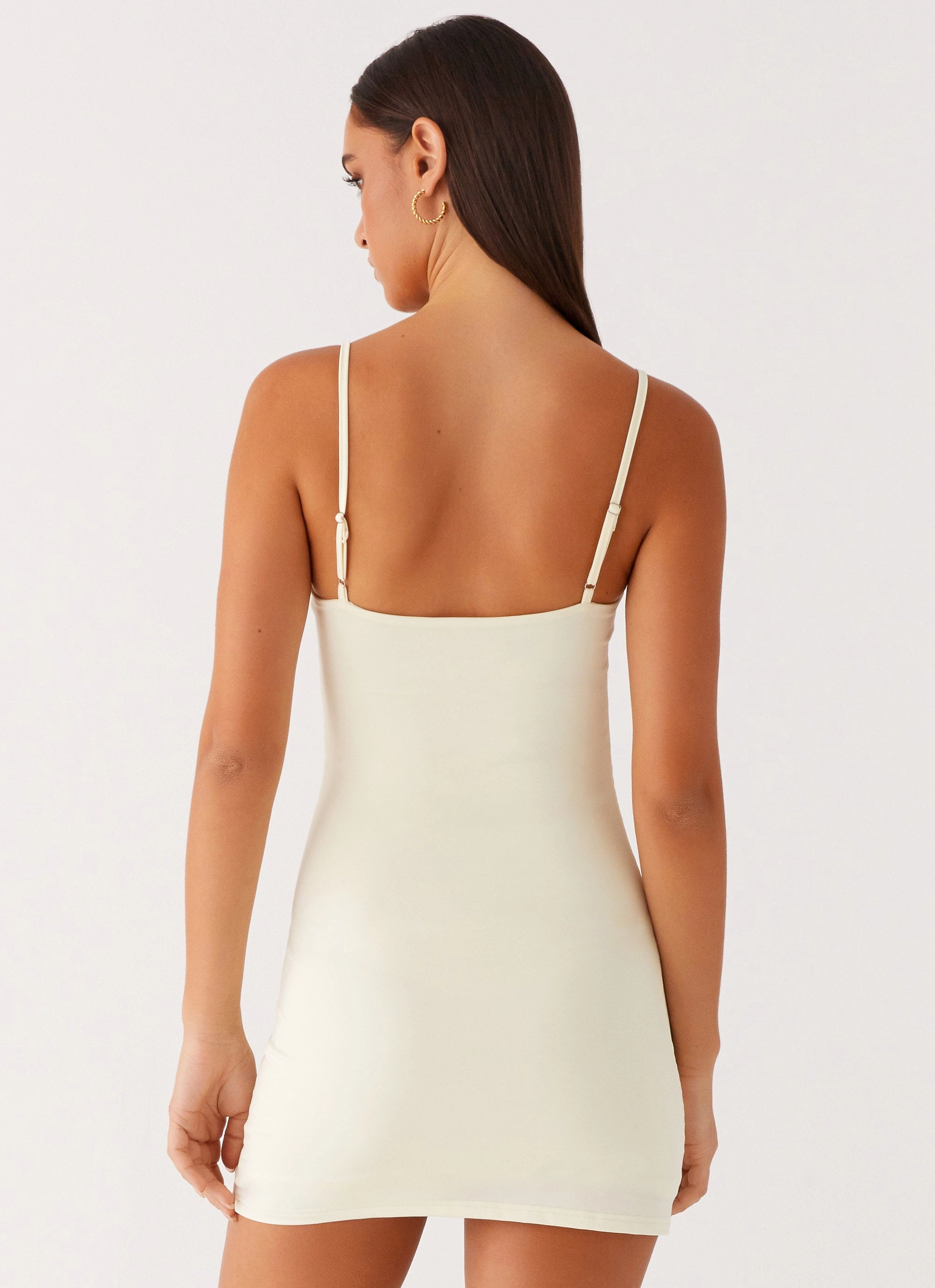 Halter-Neck Nolani Mini Dress - Pastel Yellow