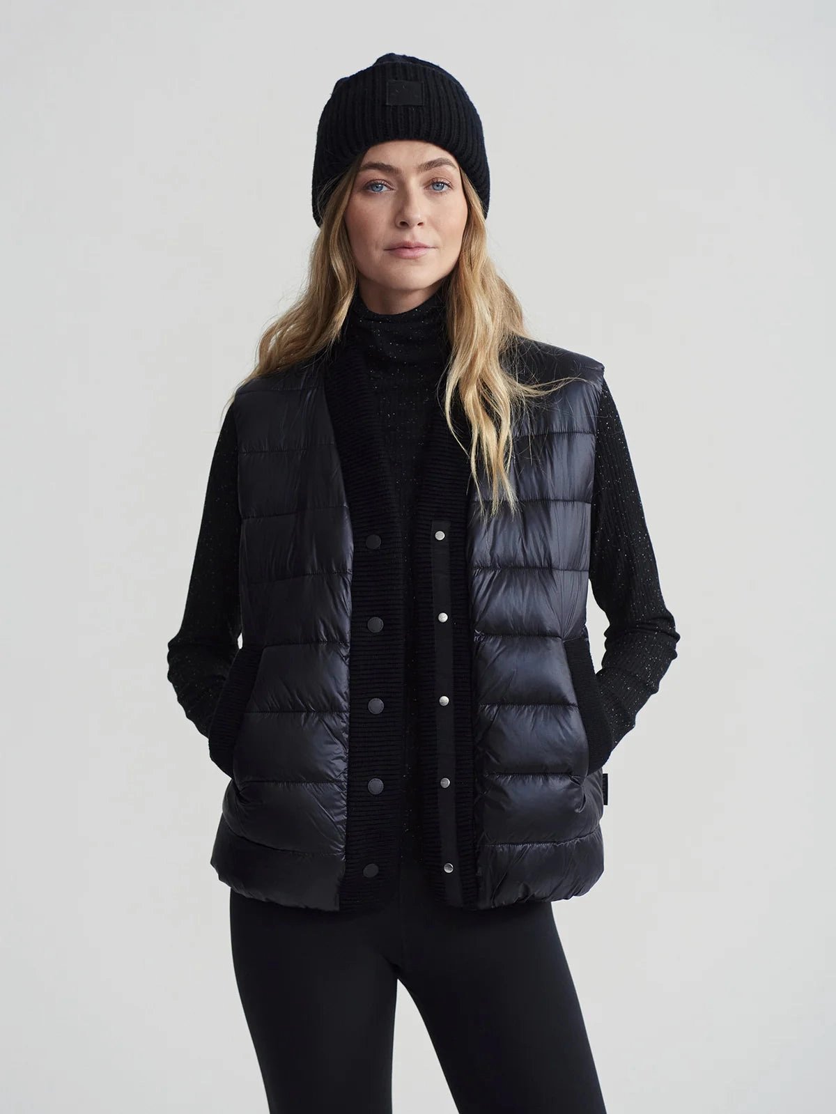 Architectural Tailoring Varley Colwyn Padded Gilet in Black