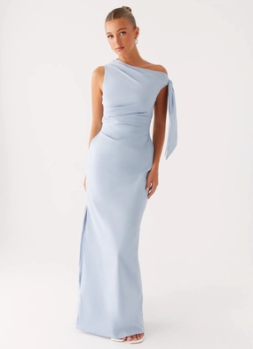 Vintage-Inspired Smart Layers Marella Maxi Dress - Blue