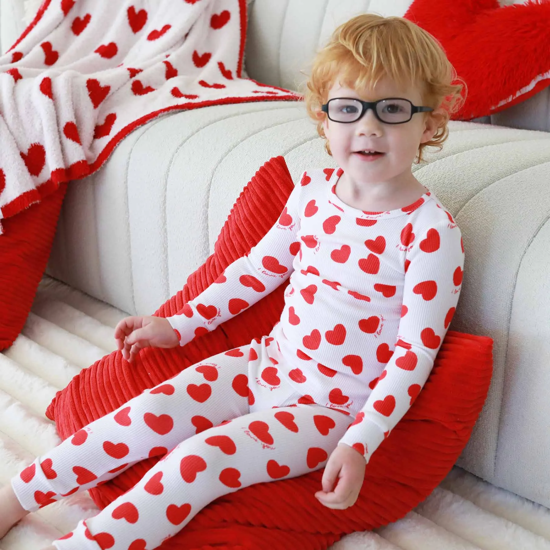 XOXO Waffle Two Piece Pajama Set