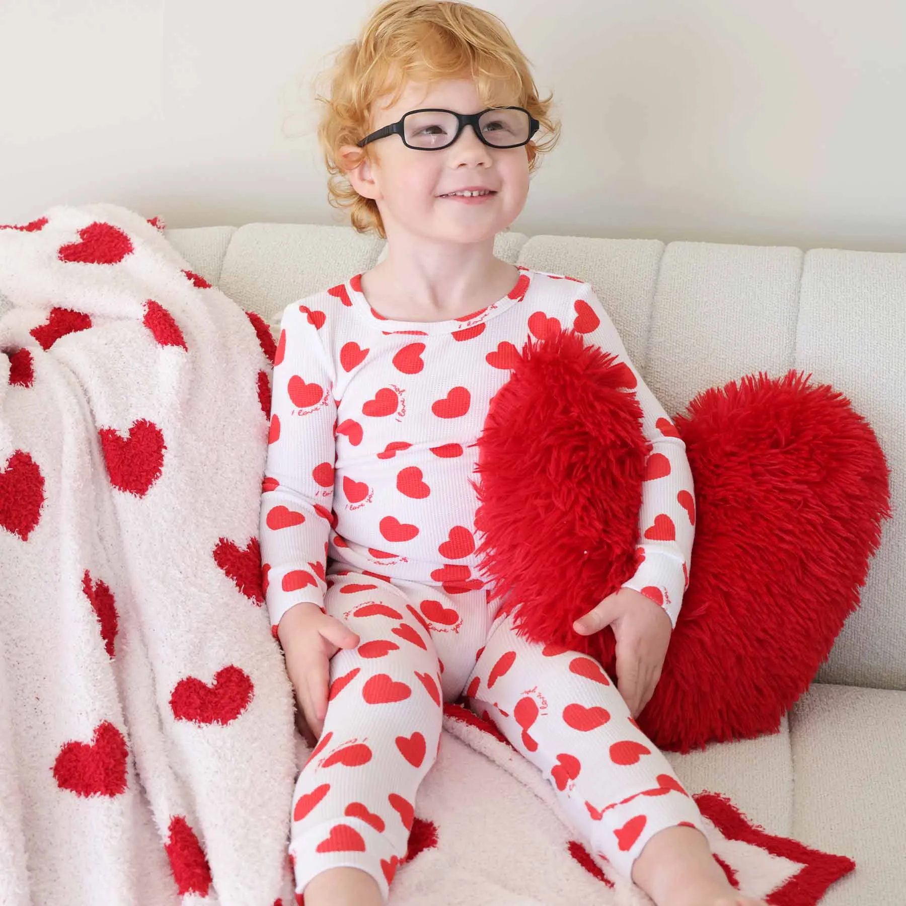 XOXO Waffle Two Piece Pajama Set