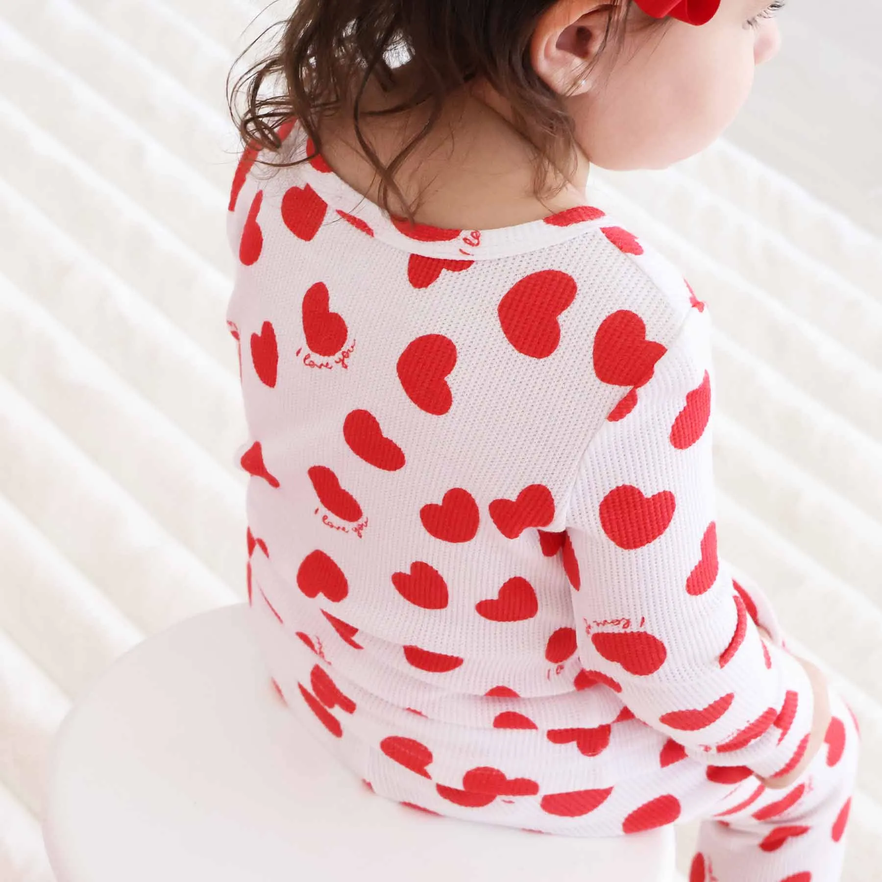 XOXO Waffle Two Piece Pajama Set
