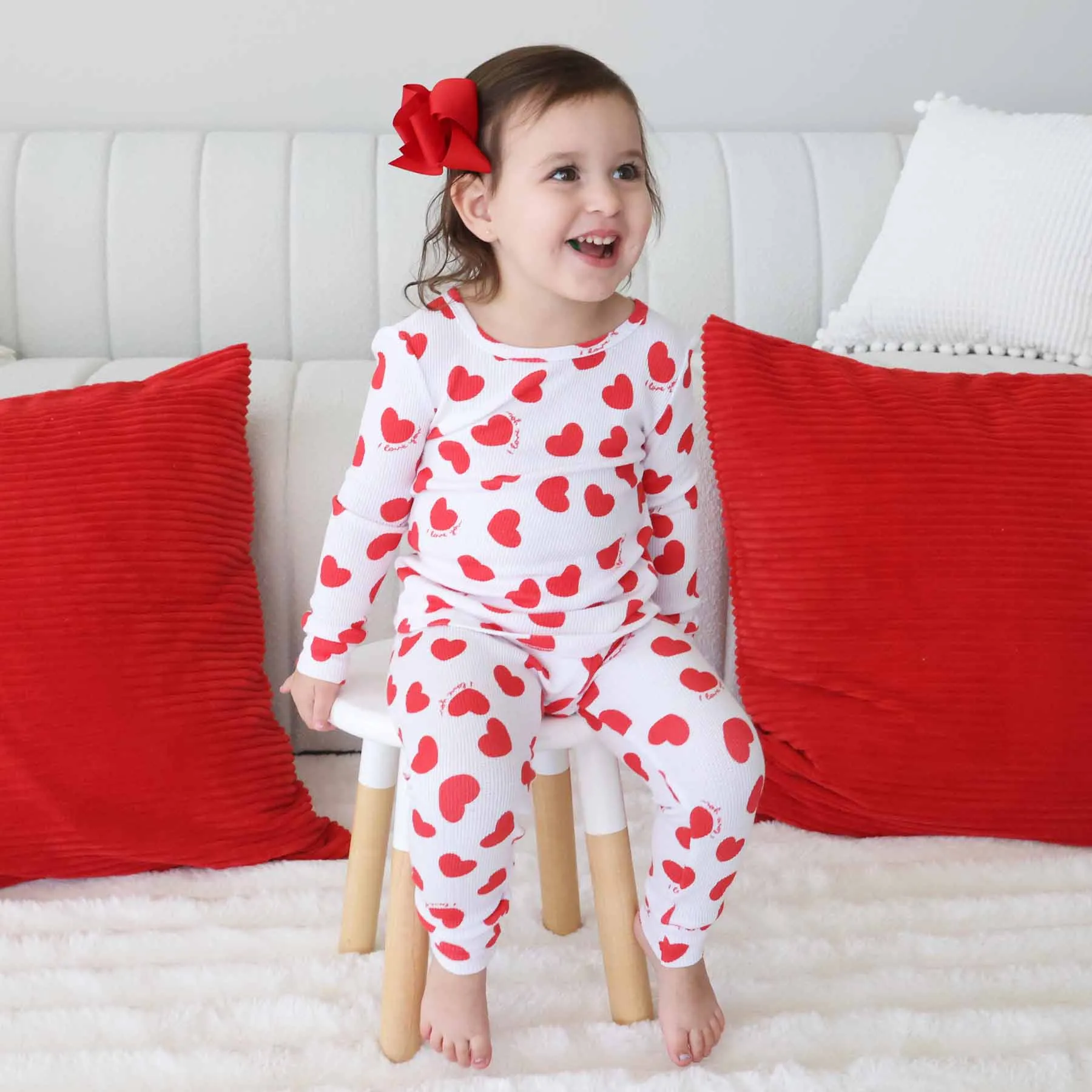 XOXO Waffle Two Piece Pajama Set