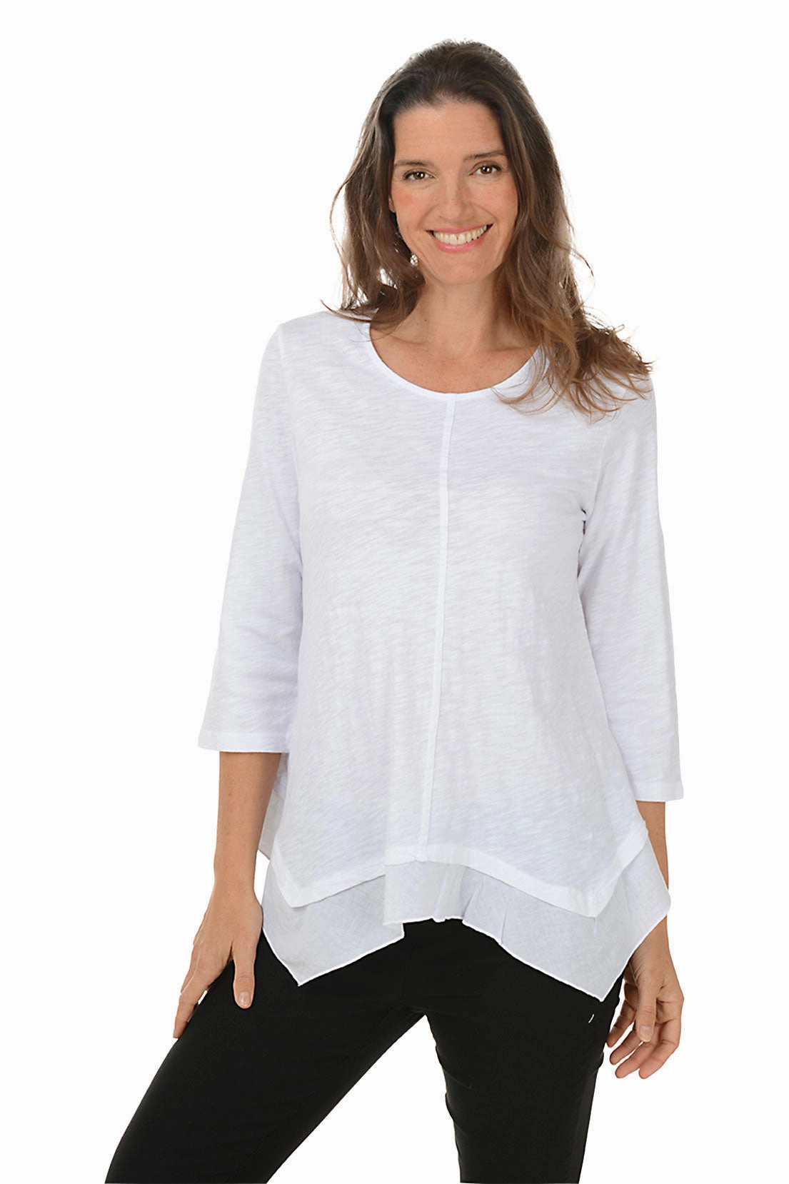Solid Mineral Wash Hanky Hem Top DurableBlend