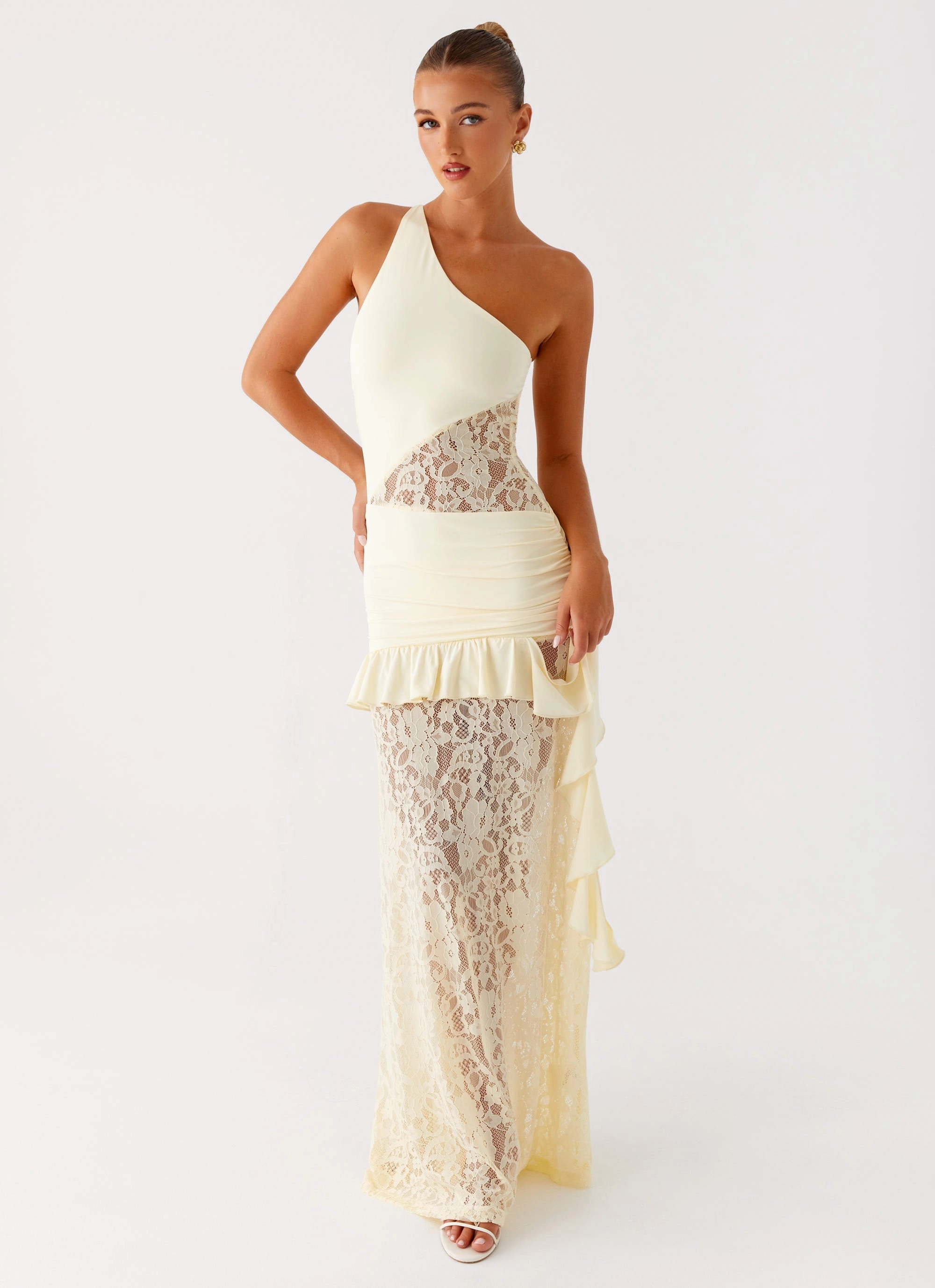 Flared-Hem Benita Maxi Dress - Yellow