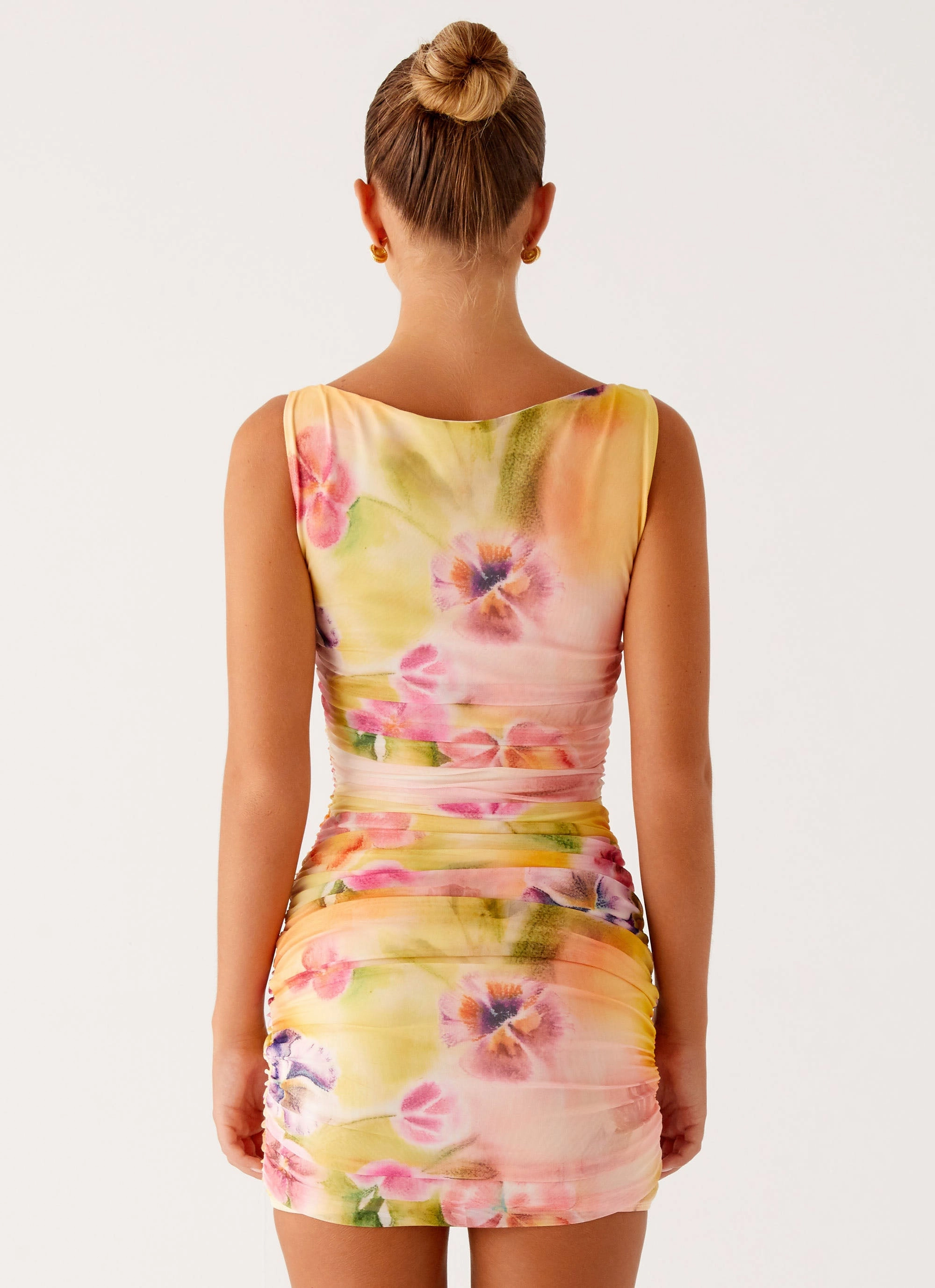 Yennifer Mini Dress - Sunburst Floral Basic Warm