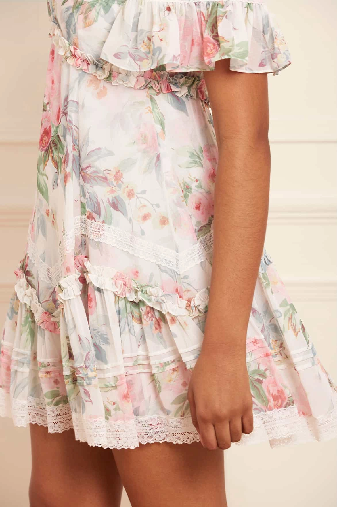 Birthday-Celebration Bold Fashion Paradise Garden Sonata Georgette Micro Mini Dress