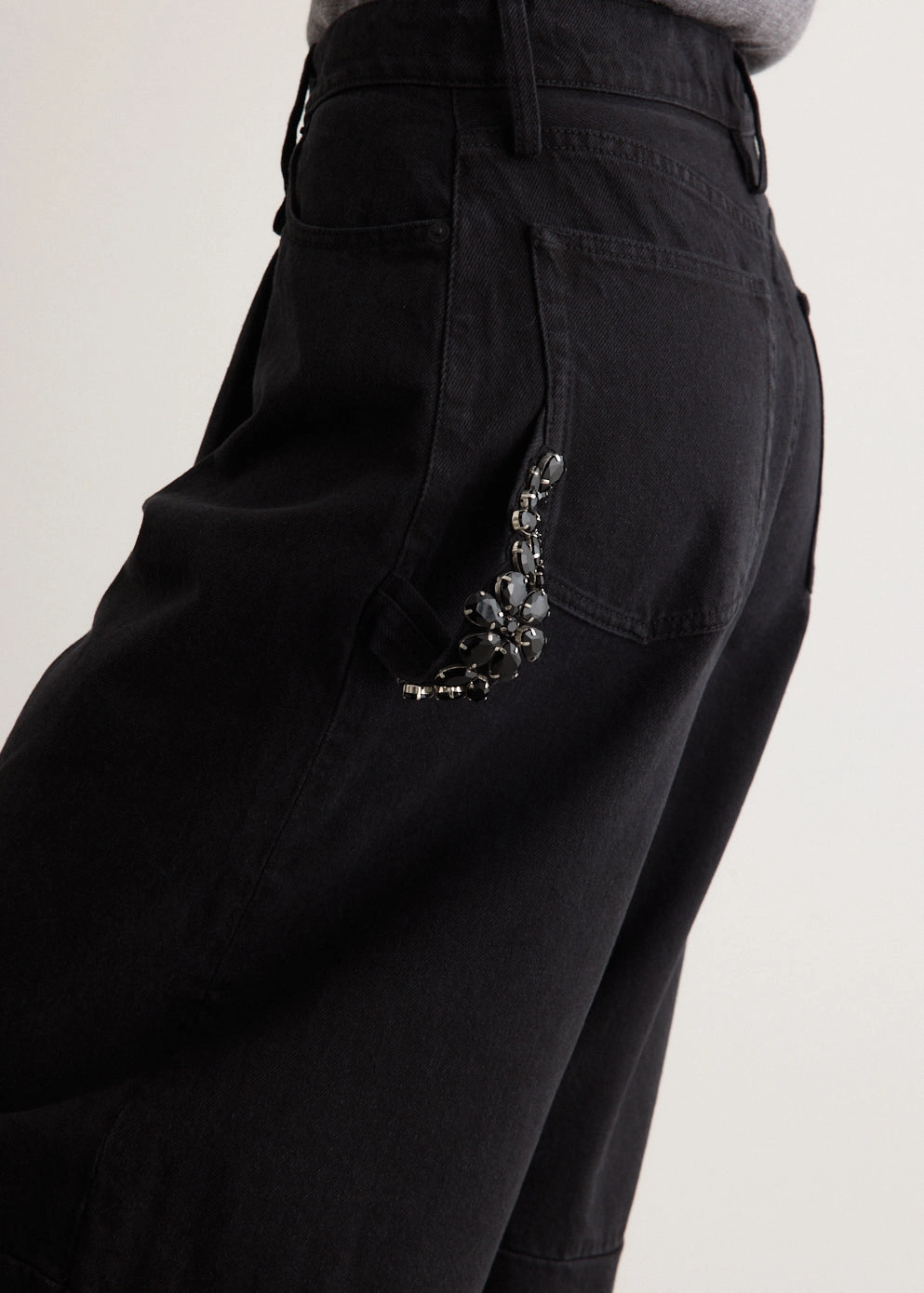 Zipper Guard Technology Wide Leg Puddle Jeans Comfort waistband