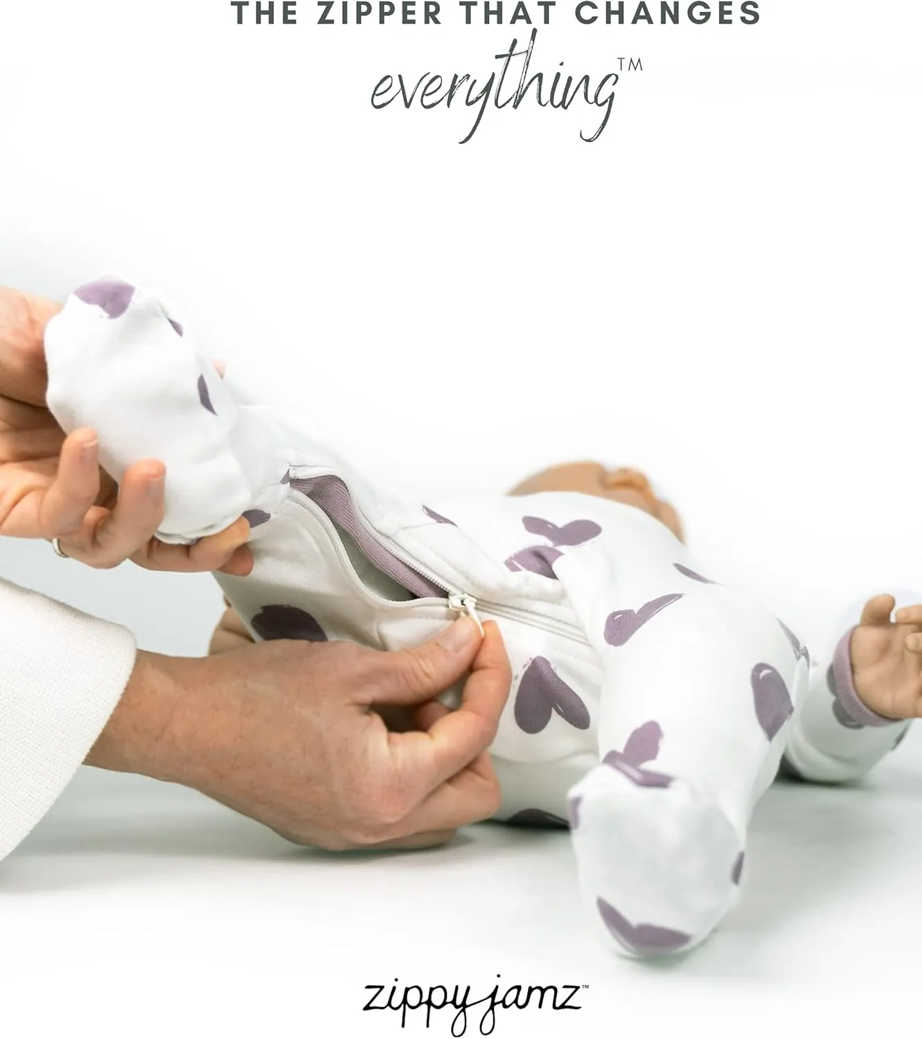 zippyjamz – Zipper Organic Sleeper Footed Onesies Sleeper Baby Pajamas with Inseam Zipper