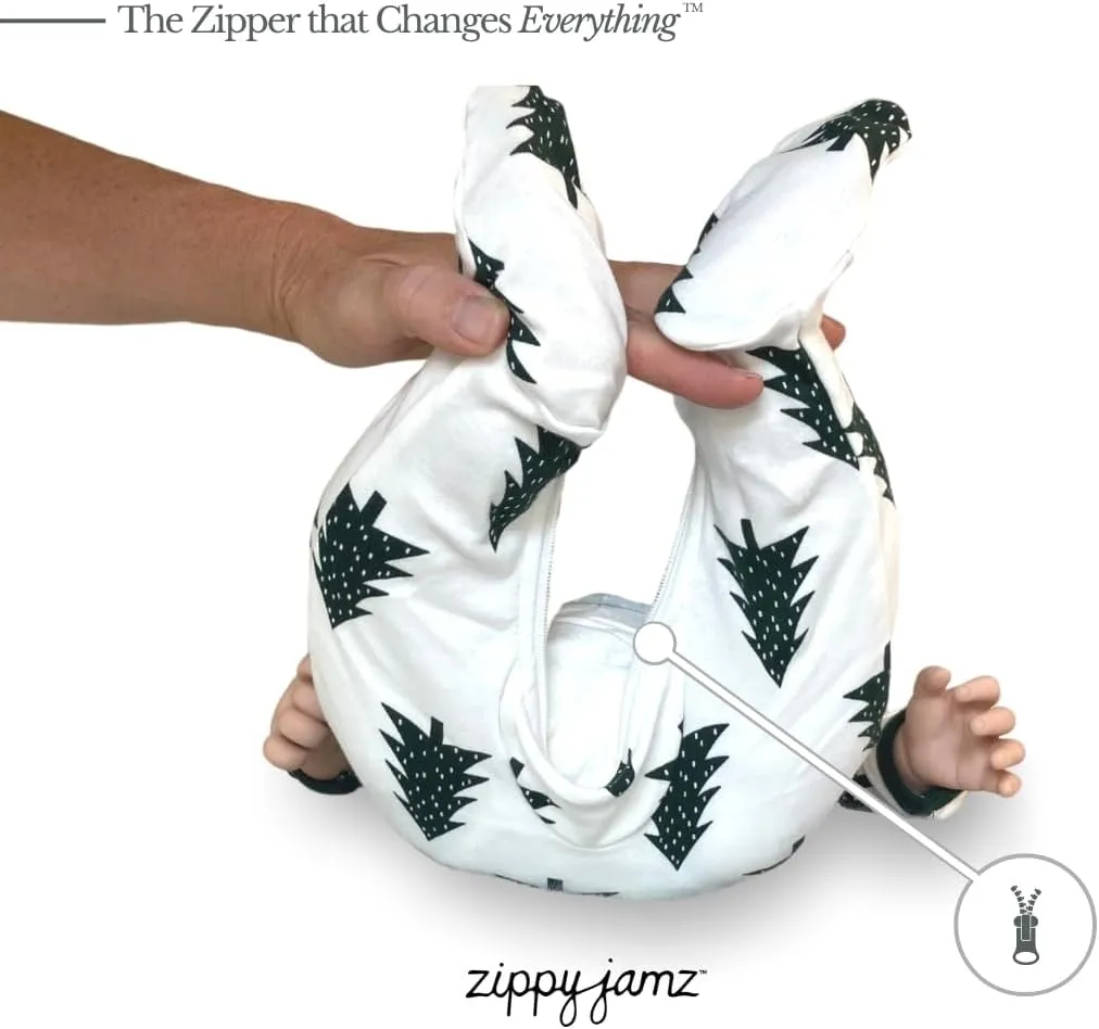 zippyjamz – Zipper Organic Sleeper Footed Onesies Sleeper Baby Pajamas with Inseam Zipper