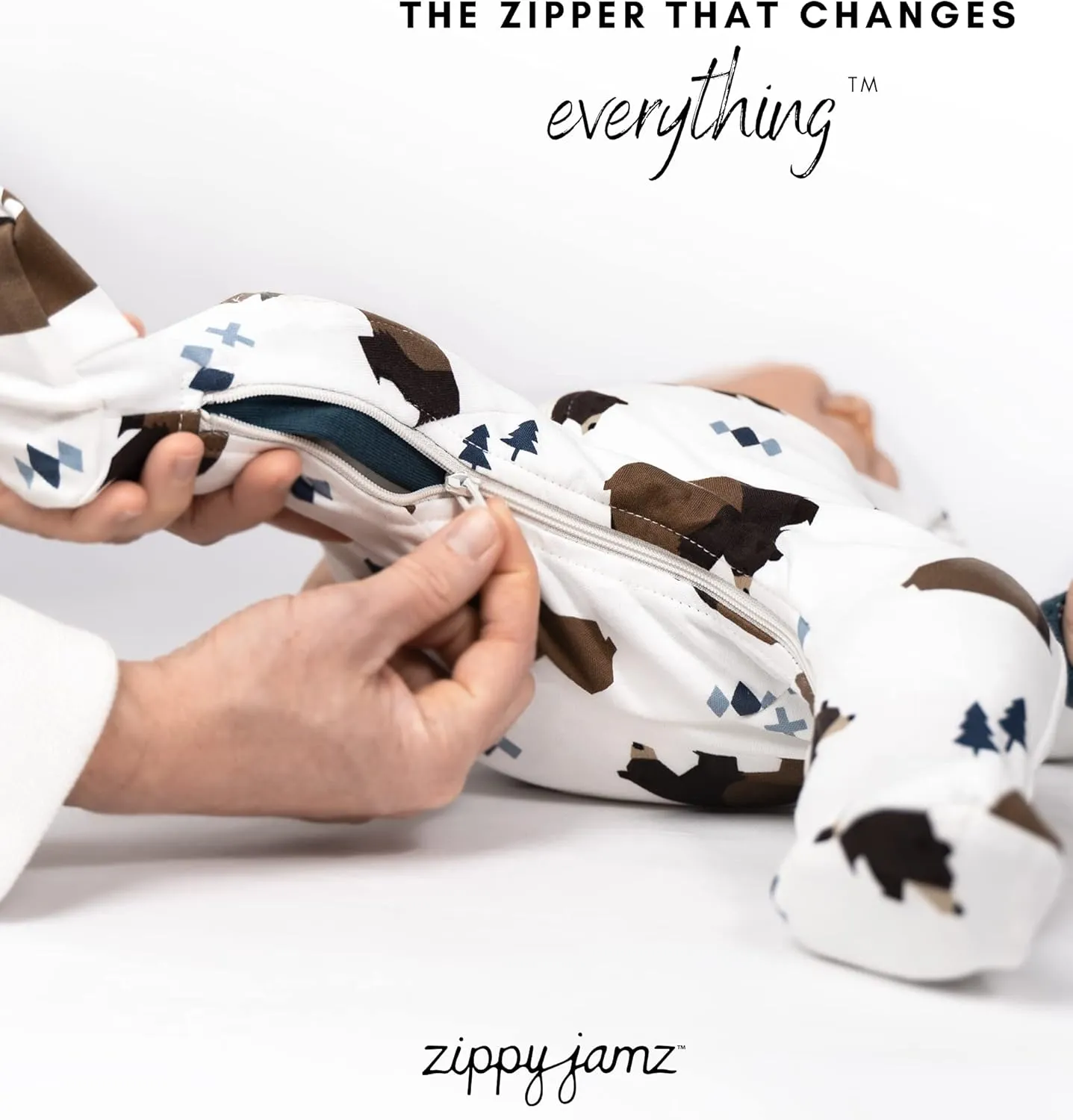 zippyjamz – Zipper Organic Sleeper Footed Onesies Sleeper Baby Pajamas with Inseam Zipper