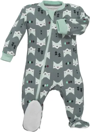 zippyjamz – Zipper Organic Sleeper Footed Onesies Sleeper Baby Pajamas with Inseam Zipper