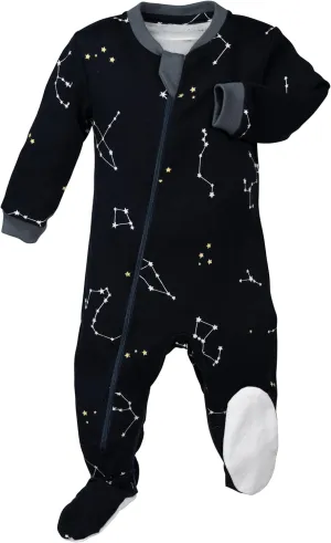 zippyjamz – Zipper Organic Sleeper Footed Onesies Sleeper Baby Pajamas with Inseam Zipper