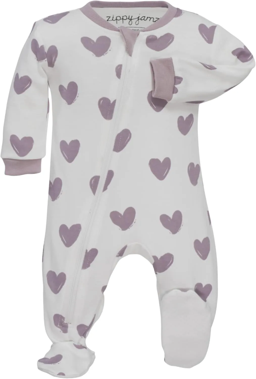 zippyjamz – Zipper Organic Sleeper Footed Onesies Sleeper Baby Pajamas with Inseam Zipper