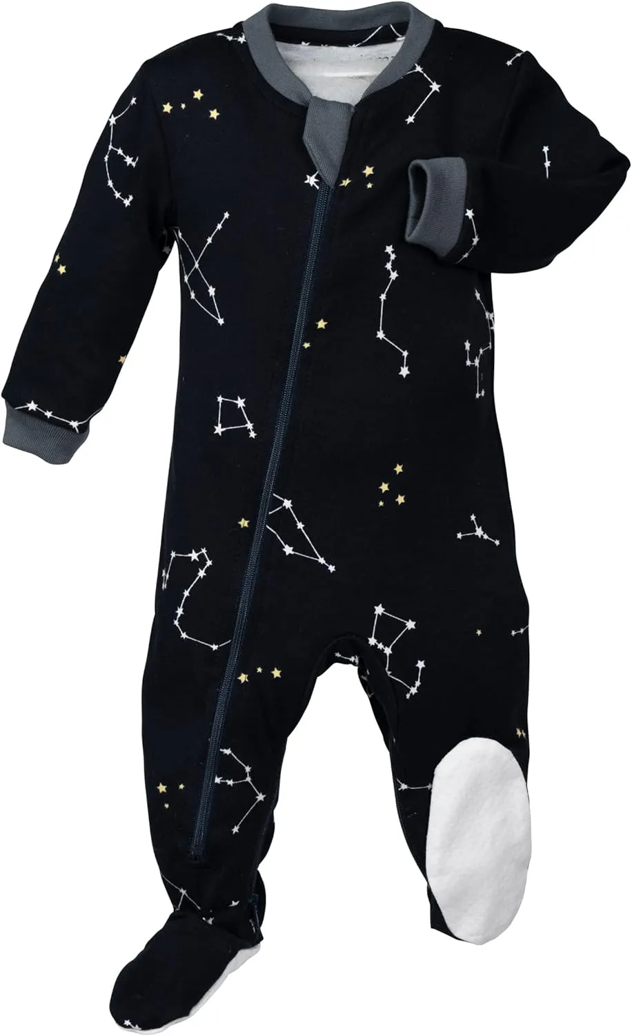 zippyjamz – Zipper Organic Sleeper Footed Onesies Sleeper Baby Pajamas with Inseam Zipper