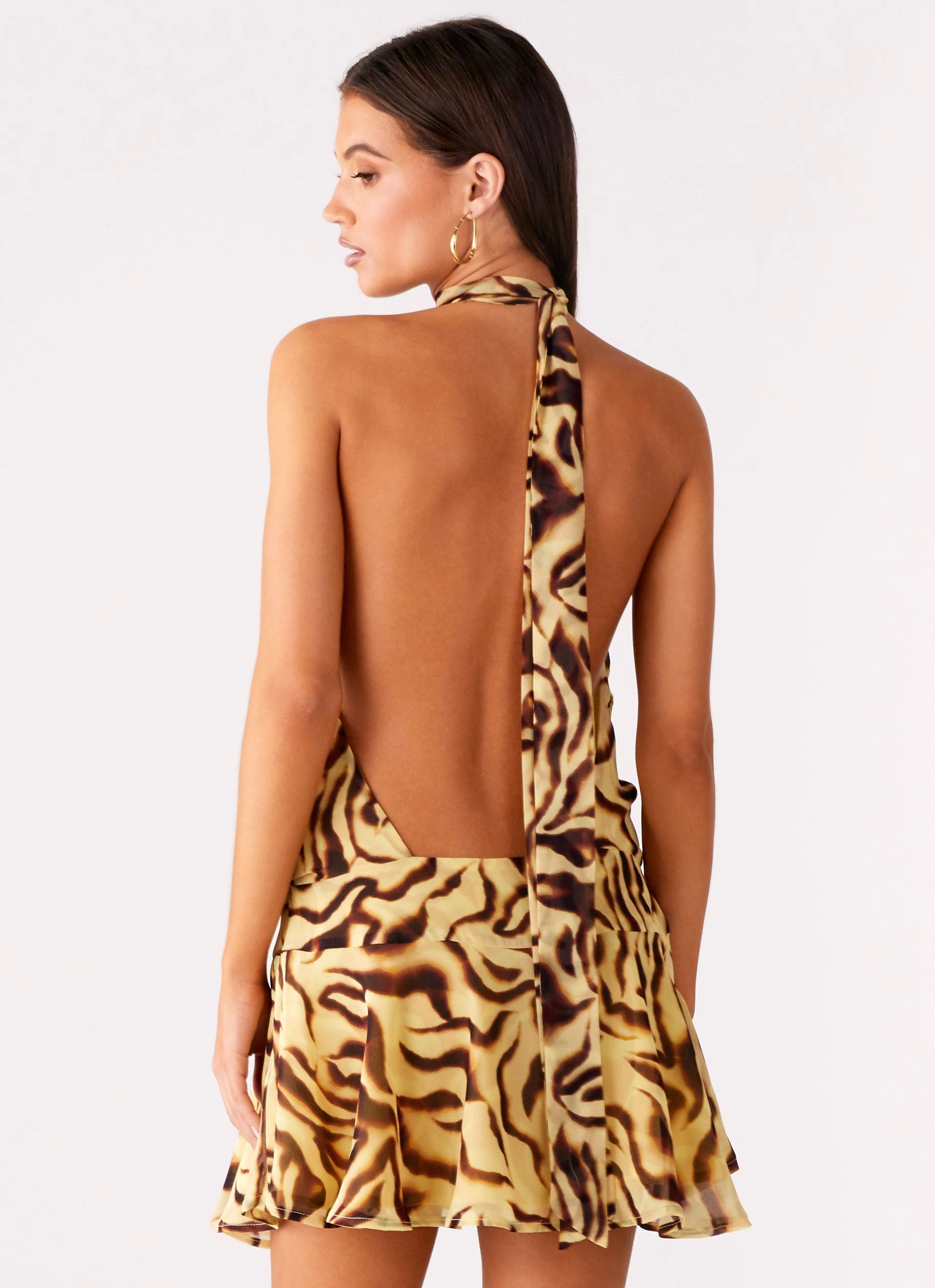 Zulla Backless Mini Dress - Laguna Print Perfect Fit Look