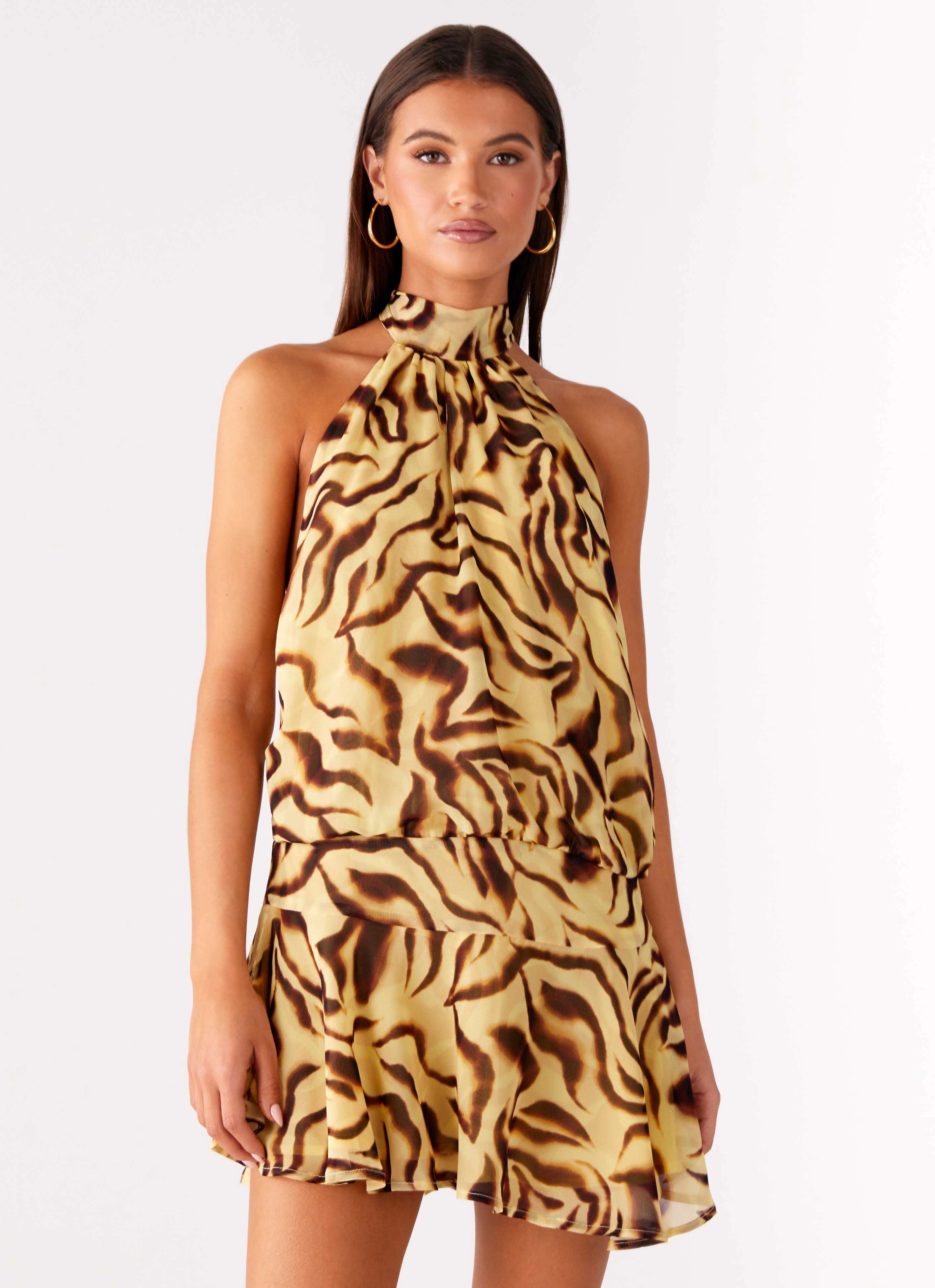 Lounge Outfit Zulla Backless Mini Dress - Laguna Print